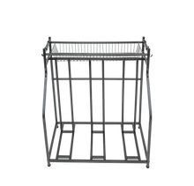 Load image into Gallery viewer, 3-Bike Stand Rack with Storage Basket and Hooks