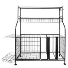 Load image into Gallery viewer, Sports Equipment Organizer with Bat Rack, Basket, and Hooks