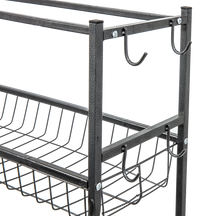 Load image into Gallery viewer, Sports Equipment Organizer with Bat Rack, Basket, and Hooks