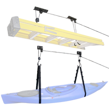 Load image into Gallery viewer, 2-Pack Garage Ceiling Storage Hoist System for Kayak, Bicycle, and More