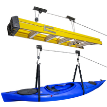 Load image into Gallery viewer, 2-Pack Garage Ceiling Storage Hoist System for Kayak, Bicycle, and More