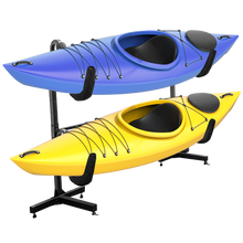 Load image into Gallery viewer, Deluxe Freestanding Two-Kayak Storage Rack