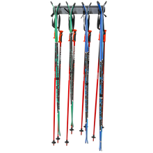 Load image into Gallery viewer, Wall-Mounted Ski Rack with 4 Hooks