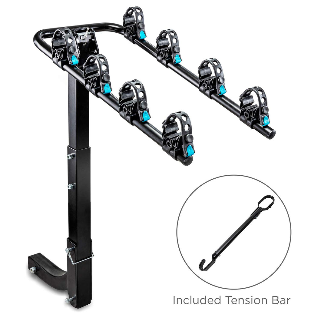Hitch Mount 4-Bike Rack with Tension Bar