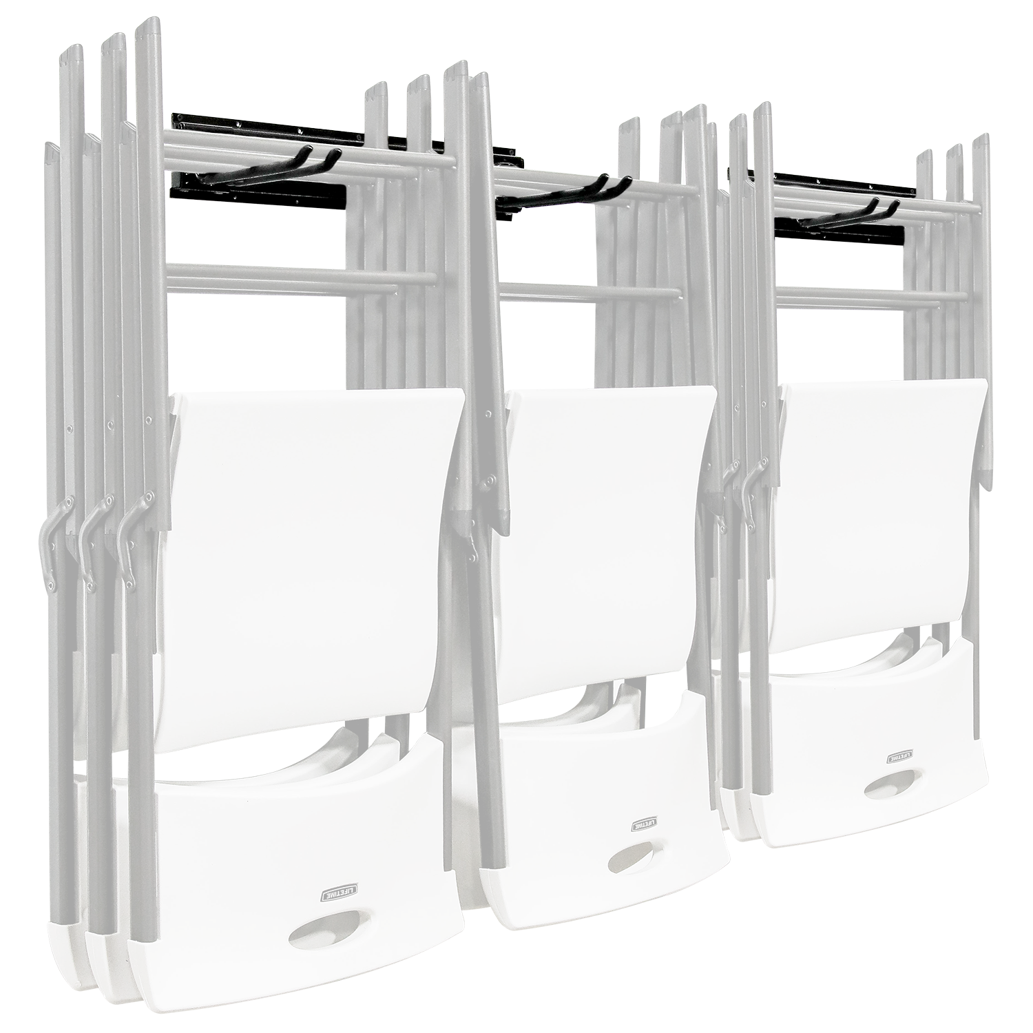 Wall Mounted Storage Rack with 3 Adjustable Hooks Raxgo