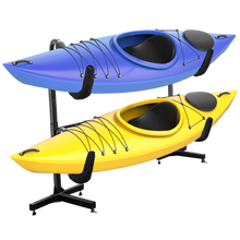 Load image into Gallery viewer, Deluxe Freestanding Two-Kayak Storage Rack
