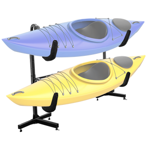 Deluxe Freestanding Two Kayak Storage Rack