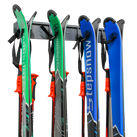 Wall-Mounted Ski Rack with 4 Hooks